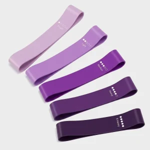 Resistance Loop Bands Set 5 Pcs Multi Level Latex Exercise Bands with Travel Pouch OEM Available for Wholesale
