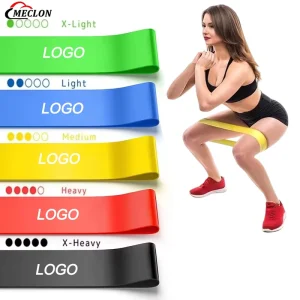 Resistance Loop Exercise Bands 5-Pack TPE Lightweight Foldable for Pilates Yoga and Strength Training