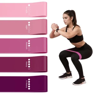 Resistance Loop Exercise Bands for Yoga Pilates Stretching Strength Training and Physical Therapy