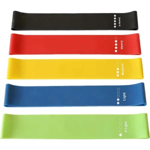 Resistance Loop Exercise Bands with Carry Bag, 5 Levels for Hip, Gym, Yoga, and Fitness