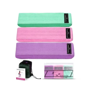 Resistance Loop Exercise Bands with Instruction Guide and Carry Bag