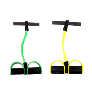 Resistance Training Band Body Trimmer Pedal Exerciser Elastic Pull Rope for Sit-Up and Push-Up Training