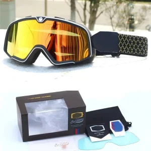 Retro Style Motorcycle Helmet Glasses Old fashioned Harley Full Frame PC Lenses Protective Wind Dustproof Goggles Sports Impact