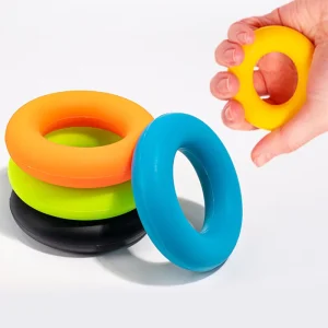 Reusable Washable Silicone Rubber Finger Hand Gripper Trainer with O-Ring