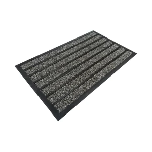 Reversible Indoor Outdoor Non-Slip Dirt-Trapping Washable Rubber Door Mat with Puzzle Pattern