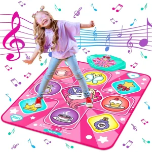 Rhythm Step Dance Mat Light-Up Electronic Musical Dance Pad for Kids
