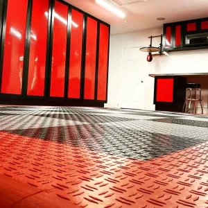 Rigid Modular Colorful Interlocking PVC Garage Workshop Floor Tiles Anti Slip Waterproof Plain Modern Click Lock System Indoor