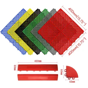Rigid Modular Plain Interlocking Square PVC Decking Garage Floor Tiles Anti-Slip Waterproof Indoor