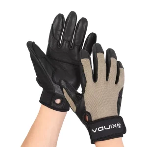 Rope Descent Sheepskin Gloves, Anti-Slip Abrasion-Resistant H-ST03, 22.3cm, Outdoor Climbing Training