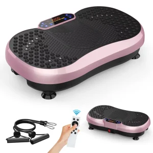 Rose Gold ABS Vertical Vibration Plate Exercise Machine, 99 or 120 Levels, Home Use