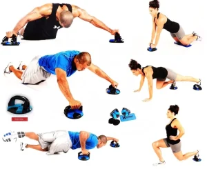 Rotating and Sliding Push-Up Training Bar