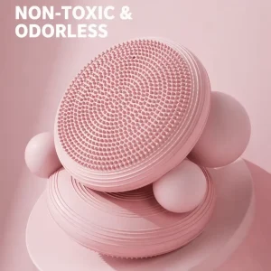 Round Balance Disc Stability Cushion Non-Slip Massage Nubs Inflatable Wobble Cushion for Yoga Home Gym Core Training
