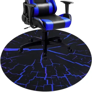 Round Gaming Chair Floor Mat for Chair Wheels Scratch Protection Quiet Moving Pad