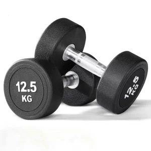 Round-Head Rubber-Coated Cast Iron Dumbbells, Adjustable, Anti-Slip, Home and Commercial Use