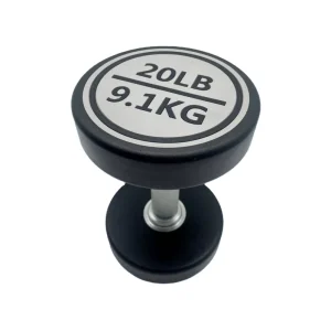 Round headed Rubber coated PVC Dumbbells Men Women Home use Fixed Design Stainless Steel Handles Solid Steel Weights 2.5-30KG