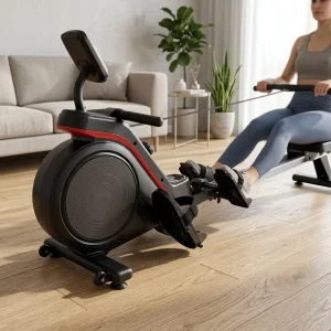 Rowing Machine para Casa 120KG, Remadora Magnética Plegable, Entrenamiento Cardio Indoor de Cuerpo Completo