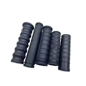 Rubber Anti-Slip Handle Grips for E-Bikes and Motorcycles, Integrally Vulcanized