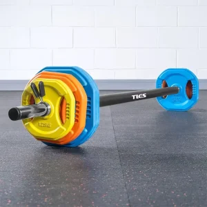 Rubber Barbell Set with Steel Bar and 20kg 30kg Plates Factory Direct