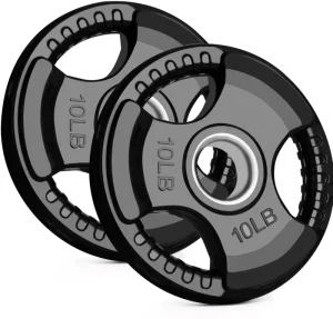 Rubber Barbell Weight Plates, Vibration-Reducing for Quiet Home Strength Training