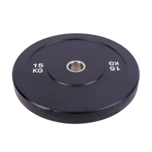 Rubber-Coated Black Barbell Weights
