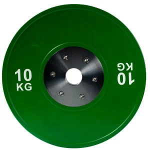 Rubber-Coated Bumper Plate with Three-Hole Design for Home Gym Strength Training