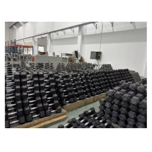 Rubber-Coated Hex Dumbbell Set Custom Commercial Fitness Weights