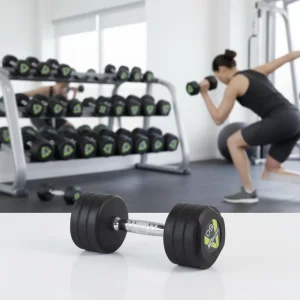 Rubber-Coated Steel Dumbbell Set for Strength Training