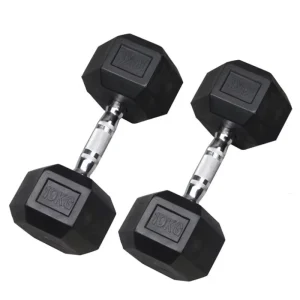 Rubber-Coated Steel Hex Dumbbell Set 2.5-50kg