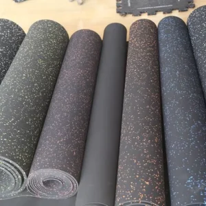Rubber Coil Gym Floor Mat Indoor Non Slip Sound Insulation Shock Absorption Protective Pad 3mm-12mm Thickness