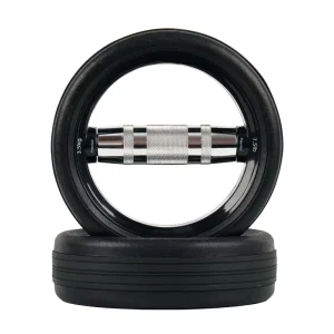 Rubber-Covered Steel Chrome-Plated Barbell Plates 7.5 lb