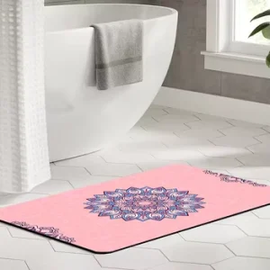 Rubber Cushion Bathroom Bath Mat Blue Brown Hotel Use Anti-Fatigue Non-Slip