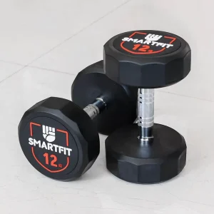 Rubber Dumbbell Set with Anti-Slip Handle for Strength Training