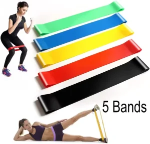 Rubber Fitness Elastic Resistance Bands for Gym Strength and Pilates