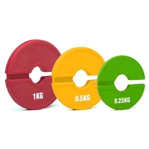 Rubber Fractional Weight Plates for Dumbbells, 0.25/0.5/1 kg