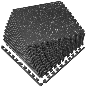 Rubber Garage Floor Tiles Sports Flooring Strip Shock Absorption Commercial Gym Rubber Floor