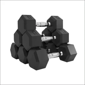Rubber Hex Dumbbell Set