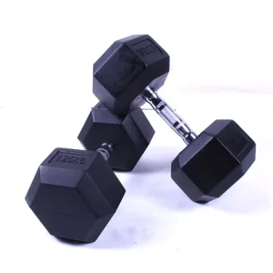 Rubber Hex Dumbbell Set 10kg for Gym Weight Lifting