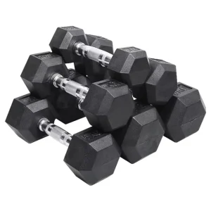 Rubber Hex Dumbbell Set 5-70lbs, 1050lbs, Model 002
