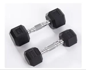 Rubber Hex Dumbbell Set Custom Logo Multi-Weight Gym Training Free Weights
