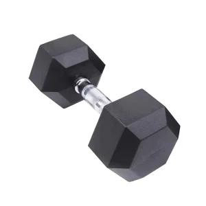 Rubber Hex Dumbbell Set for Home Gym, Pair, Fixed Weight
