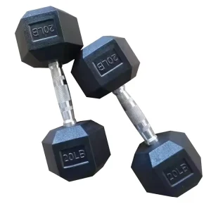 Rubber Hexagonal Dumbbell Set