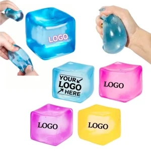 Rubber Ice Cube Maltose Squeeze Toy Sensory Stress Fidget Toy for Teens