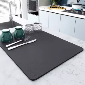 Rubber Kitchen Drain Mat Slip Resistant Highly Water Absorbent Elastic and Attractive Essential for Modern Kitchen