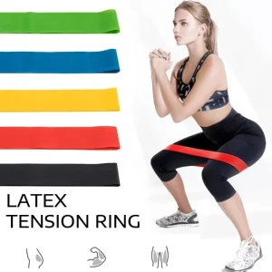 Rubber Mini Stretch Resistance Loop Bands for Workout Training, Custom Printed, Latex