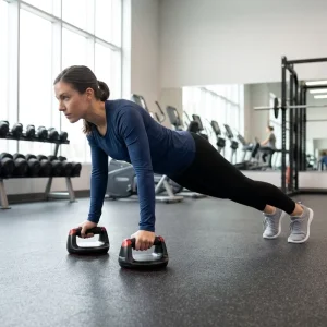 Rubber Rotating Push up Bars 360 Degree Rotation Pushup Stands with Non Slip Handle Reduce Wrist Strain Home Gym