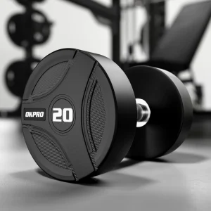 Rubber Round Dumbbell Set for Power Training and Gym Fitness