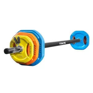 Rubber Weight Set 20kg 30kg Steel Barbell Combo for Commercial Gym