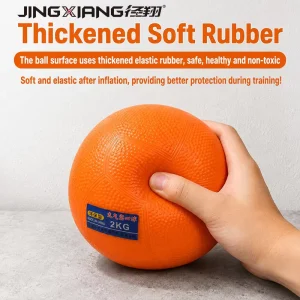 Rubber Weighted Medicine Ball for Strength Training and Home Gym Workouts