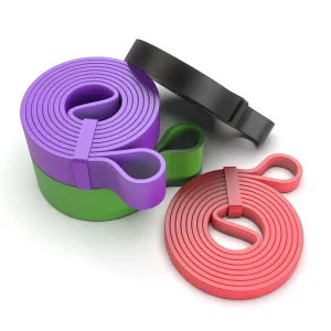 Rubber Weighted Pull-Up and Yoga Resistance Band Elastic Ring Four-Piece Set