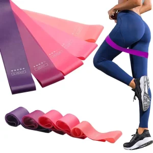 Rubber and Silicone Fitness Loop Band Set for Gym, Yoga, Leg, Glute, and Hip Exercise